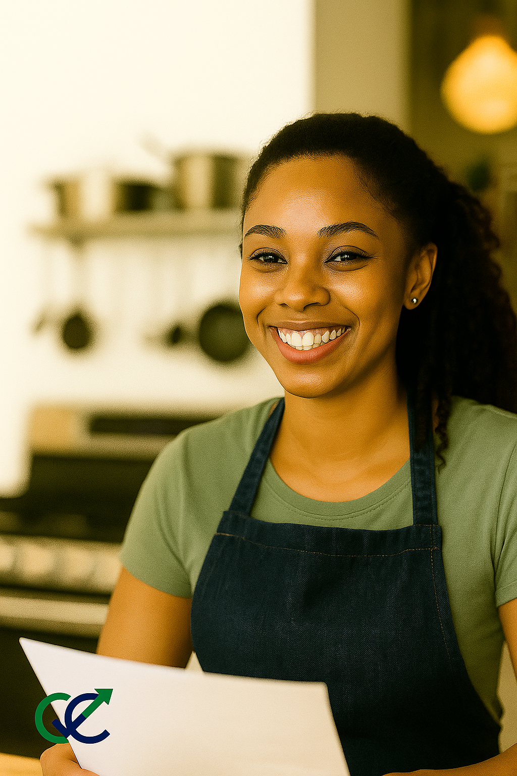 A happy employee in a positive work environment